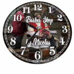Ceas Barber Shop, Personalizat, Lemn, 40 cm, CMSUV022 - imagine 4