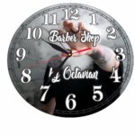 Ceas Barber Shop, Personalizat, Lemn, 40 cm, CMSUV024 - imagine 5