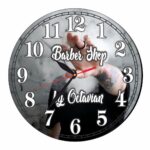 Ceas Barber Shop, Personalizat, Lemn, 40 cm, CMSUV024 - imagine 4