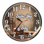 Ceas Barber Shop, Personalizat, Lemn, 40 cm, CMSUV026 - imagine 4