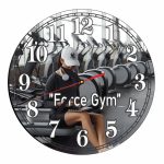 Ceas Sala de forta, Fitness, Personalizat, Lemn, 40 cm, CMSUV033 - imagine 4