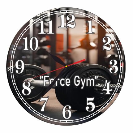 Ceas Sala de forta, Fitness, Personalizat, Lemn, 40 cm, CMSUV036