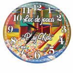 Ceas Loc de joaca, Personalizat, Lemn, 40 cm, CMSUV041 - imagine 5