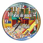 Ceas Loc de joaca, Personalizat, Lemn, 40 cm, CMSUV041 - imagine 4