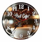 Ceas Cafenea, Personalizat, Lemn, 40 cm, CMSUV046