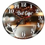 Ceas Cafenea, Personalizat, Lemn, 40 cm, CMSUV046 - imagine 5