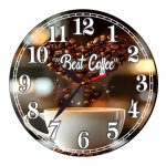 Ceas Cafenea, Personalizat, Lemn, 40 cm, CMSUV046 - imagine 4