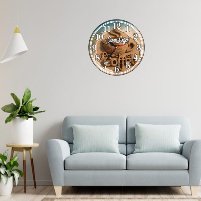 Ceas Cafenea, Personalizat, Lemn, 40 cm, CMSUV048 - imagine 2