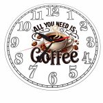 Ceas Cafenea, Personalizat, Lemn, 40 cm, CMSUV050 - imagine 5