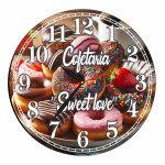 Ceas Cofetarie, Personalizat, Lemn, 40 cm, CMSUV056