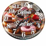 Ceas Cofetarie, Personalizat, Lemn, 40 cm, CMSUV056 - imagine 5