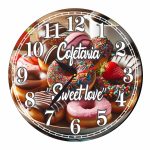 Ceas Cofetarie, Personalizat, Lemn, 40 cm, CMSUV056 - imagine 4