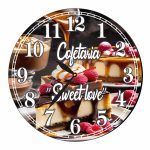 Ceas Cofetarie, Personalizat, Lemn, 40 cm, CMSUV057