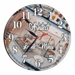 Ceas Arhitect, Personalizat, Lemn, 40 cm, CMSUV064