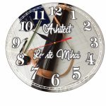 Ceas Arhitect, Personalizat, Lemn, 40 cm, CMSUV070 - imagine 5