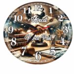 Ceas Avocat, Personalizat, Lemn, 40 cm, CMSUV071 - imagine 5