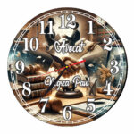 Ceas Avocat, Personalizat, Lemn, 40 cm, CMSUV071 - imagine 4