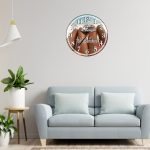 Ceas Salon Bronzare, Solar, Personalizat, Lemn, 40 cm, CMSUV078 - imagine 2