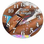 Ceas Salon Bronzare, Solar, Personalizat, Lemn, 40 cm, CMSUV080 - imagine 5