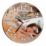 Ceas Salon Bronzare, Solar, Personalizat, Lemn, 40 cm, CMSUV083