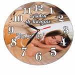 Ceas Salon Bronzare, Solar, Personalizat, Lemn, 40 cm, CMSUV083 - imagine 5