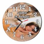 Ceas Salon Bronzare, Solar, Personalizat, Lemn, 40 cm, CMSUV083 - imagine 4