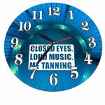 Ceas Salon Bronzare, Solar, Personalizat, Lemn, 40 cm, CMSUV084 - imagine 5