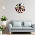 Ceas Gradinita, Scoala, Personalizat, Lemn, 40 cm, CMSUV085 - imagine 2