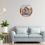 Ceas Gradinita, Scoala, Personalizat, Lemn, 40 cm, CMSUV089 - imagine 2