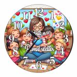 Ceas Gradinita, Scoala, Personalizat, Lemn, 40 cm, CMSUV089