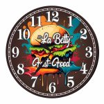 Ceas Fast-Food, Personalizat, Lemn, 40 cm, CMSUV091 - imagine 4
