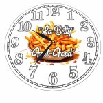 Ceas Fast-Food, Personalizat, Lemn, 40 cm, CMSUV092 - imagine 5