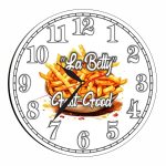 Ceas Fast-Food, Personalizat, Lemn, 40 cm, CMSUV092 - imagine 4