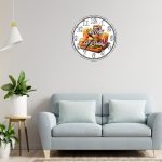 Ceas Fast-Food, Personalizat, Lemn, 40 cm, CMSUV095 - imagine 2