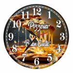 Ceas Pizzerie, Personalizat, Lemn, 40 cm, CMSUV100 - imagine 4