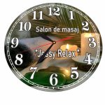 Ceas Salon de masaj, Personalizat, Lemn, 40 cm, CMSUV102 - imagine 5