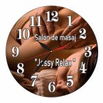Ceas Salon de masaj, Personalizat, Lemn, 40 cm, CMSUV103 - imagine 4