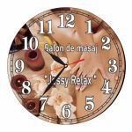 Ceas Salon de masaj, Personalizat, Lemn, 40 cm, CMSUV105 - imagine 4