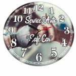 Ceas Mecanic, Service Auto, Personalizat, Lemn, 40 cm, CMSUV107 - imagine 5