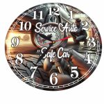 Ceas Mecanic, Service Auto, Personalizat, Lemn, 40 cm, CMSUV108 - imagine 5
