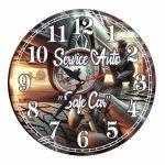 Ceas Mecanic, Service Auto, Personalizat, Lemn, 40 cm, CMSUV108 - imagine 4