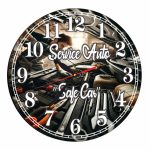 Ceas Mecanic, Service Auto, Personalizat, Lemn, 40 cm, CMSUV109