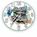 Ceas Sofer, Tirist, Personalizat, Lemn, 40 cm, CMSUV115 - imagine 5