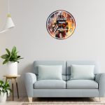 Ceas Pompier, Personalizat, Lemn, 40 cm, CMSUV119 - imagine 2