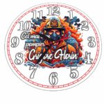 Ceas Pompier, Personalizat, Lemn, 40 cm, CMSUV122 - imagine 5