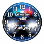 Ceas Politist, Personalizat, Lemn, 40 cm, CMSUV125 - imagine 4