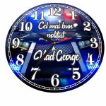 Ceas Politist, Personalizat, Lemn, 40 cm, CMSUV126 - imagine 5