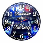 Ceas Politist, Personalizat, Lemn, 40 cm, CMSUV126 - imagine 4