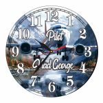 Ceas Pilot, Personalizat, Lemn, 40 cm, CMSUV132