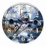 Ceas Pilot, Personalizat, Lemn, 40 cm, CMSUV132 - imagine 4